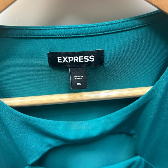 Express Turquoise Body Contour Bodysuit - Picture 3 of 4